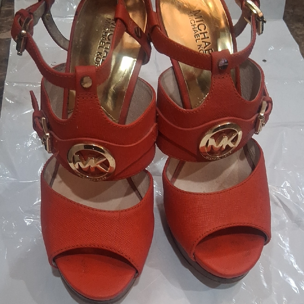 Michael Kors Red Strappy Sandals